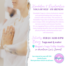  Kundalini & Restorative Yoga with Ahlara, Feb 24, 6:30-8PM